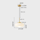 Axyaa Copper Bauhaus LED Pendant Light with Orange Glass for Home Indoor Lighting