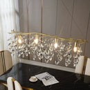 Axyaa Crystal Chandelier Pendant Light for Living & Dining Room Luxe Décor