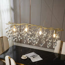 Axyaa Crystal Chandelier Pendant Light for Living and Dining Room