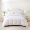 Axyaa Tufted Geometric Duvet Cover Set with Pillowcases - Lightweight Boho Bedding