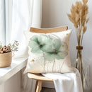 Axyaa Green Floral Print Pillowcase for Home Decor