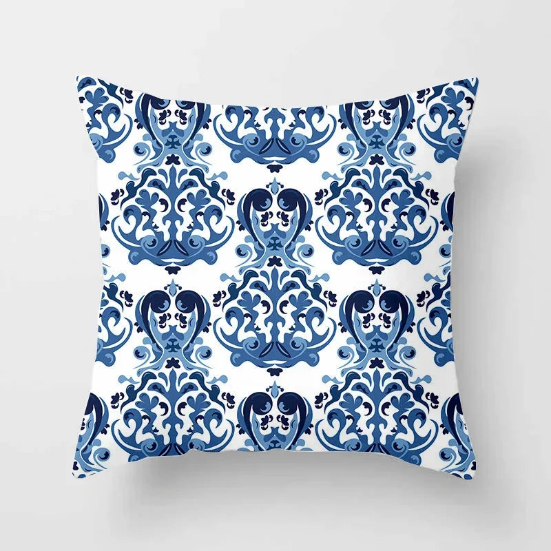 Axyaa Blue Mandala Pattern Pillow Case 45*45cm