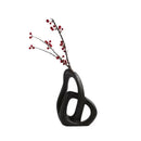 Ceramic Geo Cross Vase for Home Decor - Axyaa