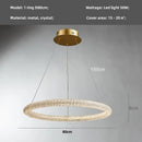 Axyaa Deluxe Crystal Pendant Chandelier - Modern Dimmable LED Lighting Fixtures