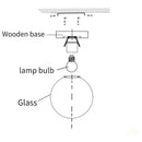 Axya Glass Ball LED Ceiling Lamp Home Lighting Fixture
