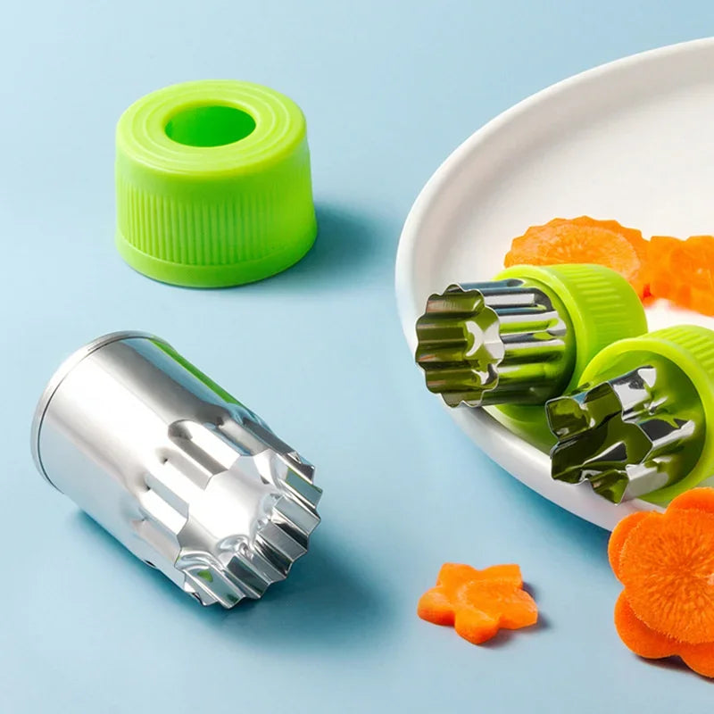 Axyaa Stainless Steel Fruit & Vegetable Cutter Set Heart/Flower Shape Mold
