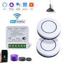 Axyaa WiFi Smart Switch Receiver with RF Remote Control and Voice Device Compatibility
