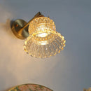 Axyaa Vintage Loft LED Wall Lights - Amber Flower Glass Bathroom Mirror Light