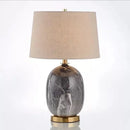 Axyaa Grey Ceramic LED Table Lamp Modern Nordic Design for Home Decor
