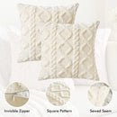Axyaa Short Fleece Pillow Cover 18x18 for Living Room Sofa & Home Decor