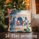 Axyaa Christmas Pillowcases - Festive Home Decor Cushion Cover for Sofa, Bedroom, Car