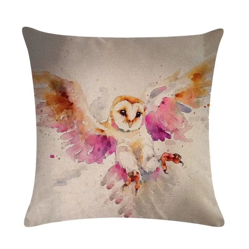 Animal Print Linen Pillowcase by Axyaa - Home Decor Cushion Cover