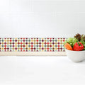 Axyaa Self-Adhesive Mosaic Wall Borders: Waterproof, Modern Decor for Bathroom & Kitchen