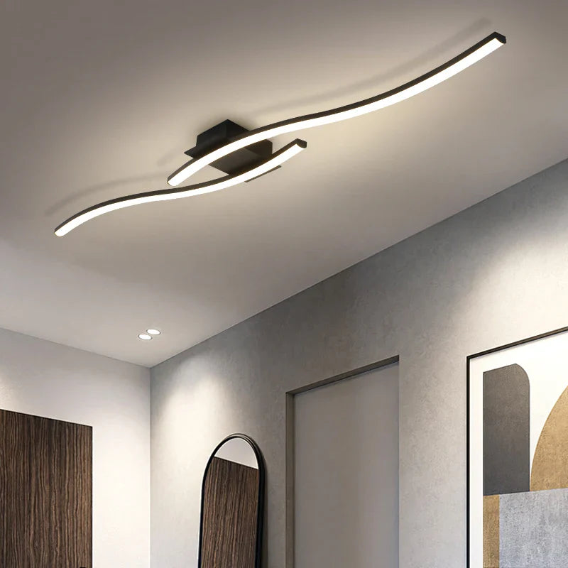 Axyaa Modern LED Pendant Ceiling Lamp for Minimalist Black Bedroom Décor