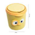 Axyaa Mini Desktop Trash Can with Lid for Office and Home
