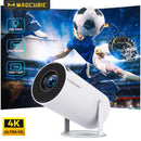 Axyaa HY300 4K Android Projector: 720P Portable Cinema Outdoor Movie WiFi6 BT5.0