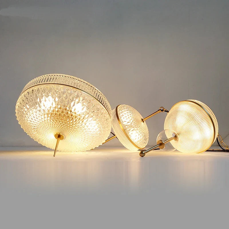 Axyaa Retro Glass Cans Pendant Lights modern kitchen hanging lamp for home decor.