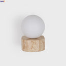Axyaa Yellow Travertine Glass LED Wall Lamps for Home Decor - Set of 4