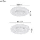 Axyaa Glass Ripple Plate Set for Molecular Cuisine Restaurant Tableware
