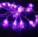 Axyaa Halloween Purple Spider String Lights: Haunted House Indoor/Outdoor Decor