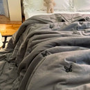 Axyaa Coffee Washed Cotton Single Quilt - Japanese Minimalist Style