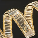 Axyaa Wave Steel Crystal Pendant Lamp - Modern Luxury LED Pendant Light