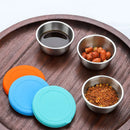 Axyaa Stainless Steel Salad Sauce Cup with Silicone Lid