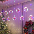 Axyaa Christmas LED Star Circle Fairy Lights USB Curtain Decor