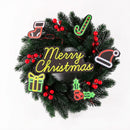 Axyaa LED Christmas Wreath: Festive Xmas Front Door Decorations
