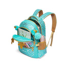 Axyaa Cute Animal Primary School Girls Rolling Backpack Set