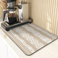 Axyaa Stripe Print Kitchen Drying Mat - Stylish & Absorbent Bar Decoration and Mouse Pad