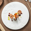 Axyaa Rock Texture Ceramic Dessert Plate Steak Plate Creative Tableware
