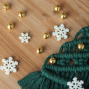 Handwoven Macrame Christmas Tree Wall Hanging with Bells & Snowflake - Axyaa Boho Decor