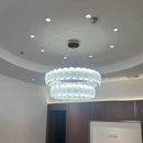 Axyaa Glass Leaf Chandelier: Custom LED Gold Luxury Pendant Light