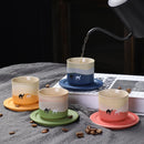 Axyaa Desert Camel Coarse Pottery Coffee Cup and Saucer Set
