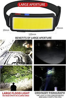 Axya Super Bright USB Rechargeable COB LED Headlamp IPX6 Waterproof Floodlight Headlamp