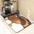 Axyaa Turkey Leaf Kitchen Mat - Non-Slip Absorbent Coasters for Fall Harvest