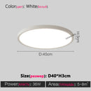 Axyaa LED Modern Ceiling Lamp | Ultra-Thin Italian Style | Bedroom, Living Room, Study Lighting
