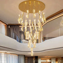 Axyaa Crystal Chandelier Pendant Light for Living and Dining Room Lighting