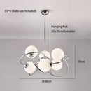 Axyaa Chrome LED Pendant Lights - Minimalist Design for Home Living Room