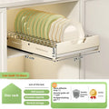 Axyaa Slide Out Kitchen Organizer Tray Plate Rack Spice Storage