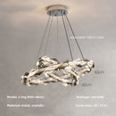 Axyaa Crystal LED Pendant Chandelier, Dimmable Modern Chrome Hanging Light