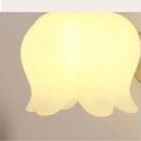 Axyaa Modern Iron LED Wall Sconce Pull Chain Switch Stair Light PVC Bedside Lamp