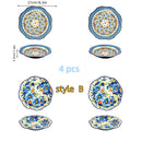 Axyaa Vintage Ceramic Deep Plate for Breakfast, Steak, and Fruit - High-Value Polish Style