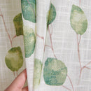 Green Leaves Printed Sheer Voile Curtains by Axyaa - 1 Pair