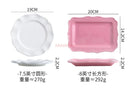 Axyaa Retro Wind Flower Edge Ceramic Dining Plate