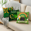 Axyaa Green Clover Pattern Pillowcase for St. Patrick's Day - 40/45/50cm