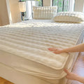 Axyaa Plush Fleece Bed Sheet for Double Bed - Winter Warm Mattress Cover