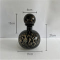 Axyaa Leopard Texture Glass Vase Modern Floral Arrangement Room Decor