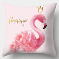 Axyaa Flamingo Sofa Pillow Cover 45cmX45cm Square Cushion Case Boho Style